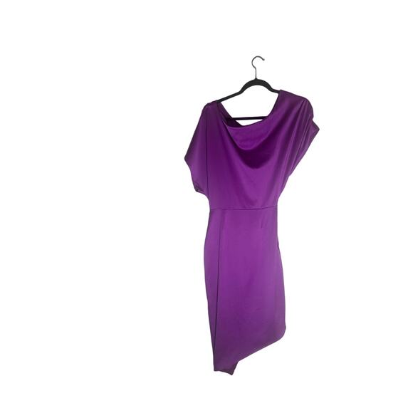 Elliatt Women's XS Purple One-Shoulder Asymmetrical Draped Mini Dress Chic - Picture 7 of 14